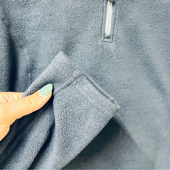 The North Face Steel Blue Fleece Quarter Zip Pullover Women’s Large - Picture 3 of 7